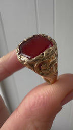 antique carnelian shield