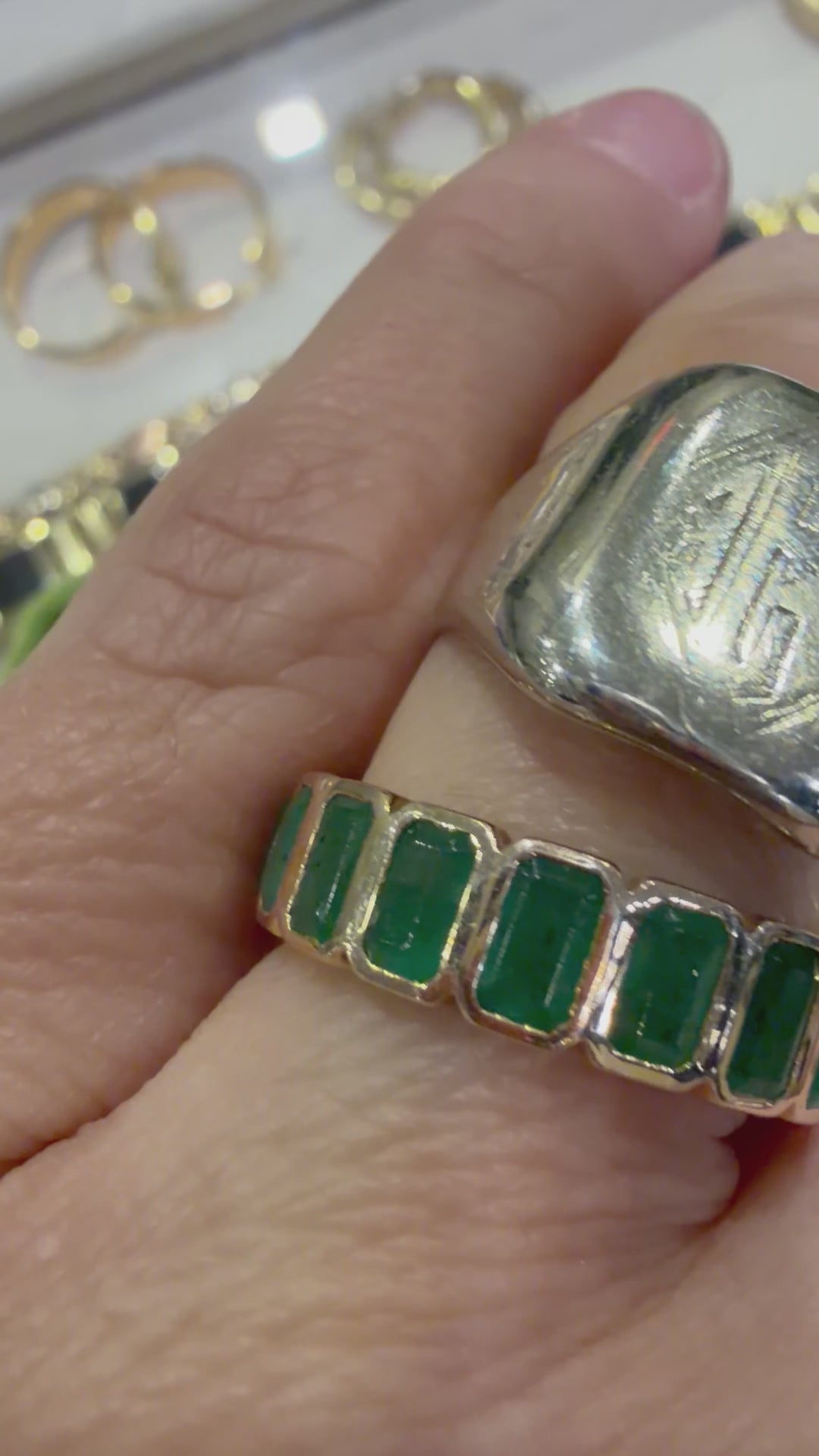 white gold signet ring