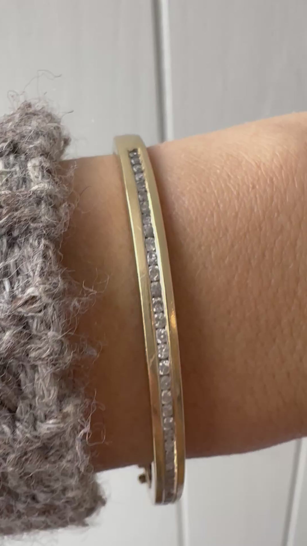 two sided diamond bangle