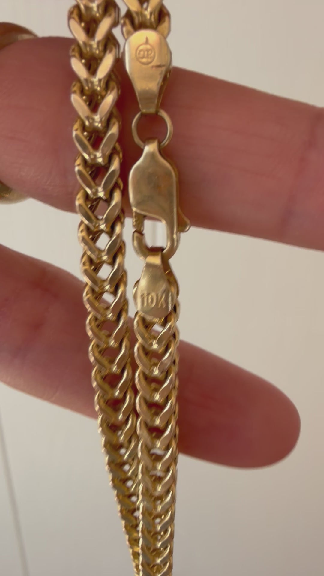 10k gold 25.75" franco chain