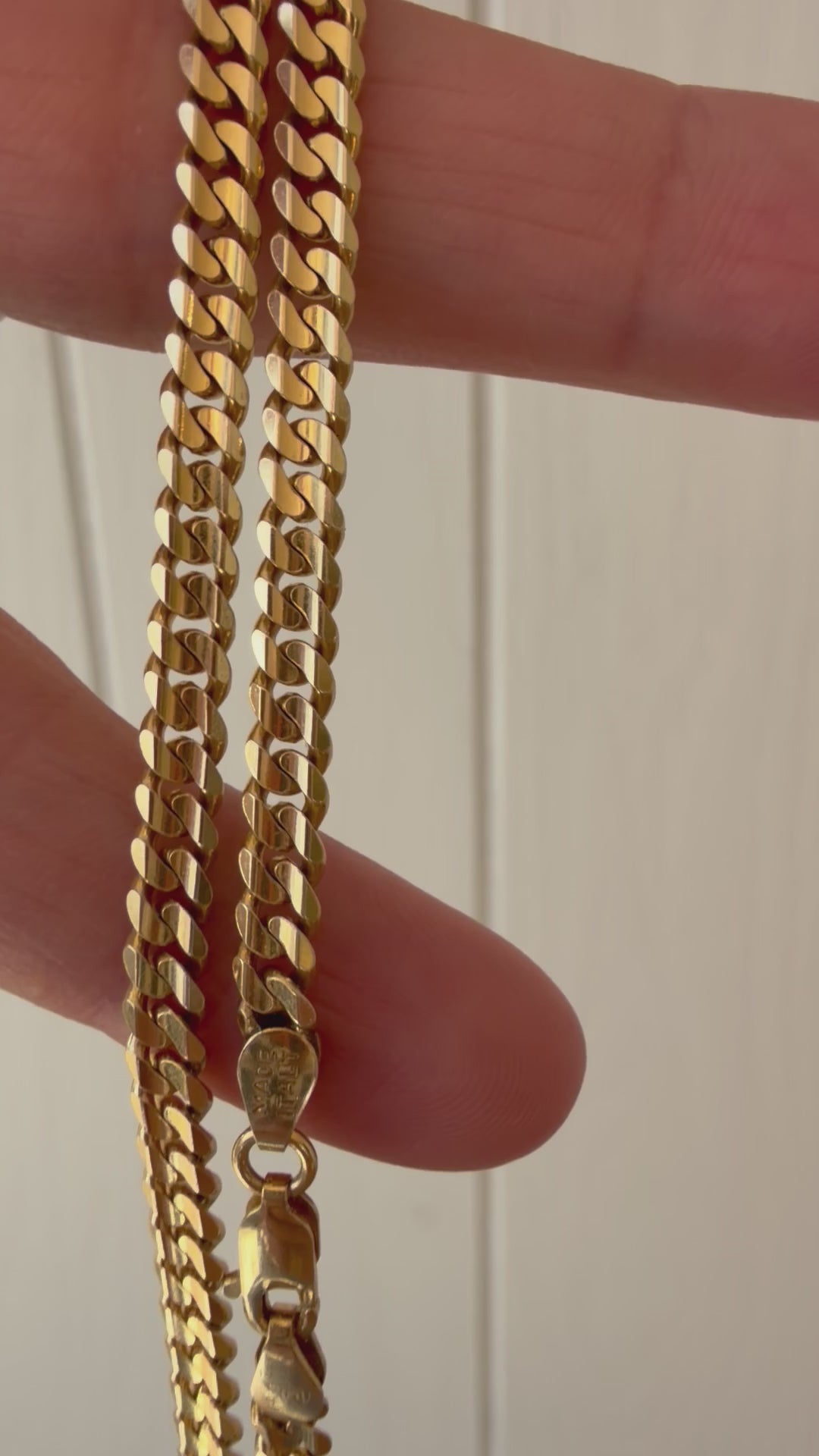 14k 24.25” solid curb chain
