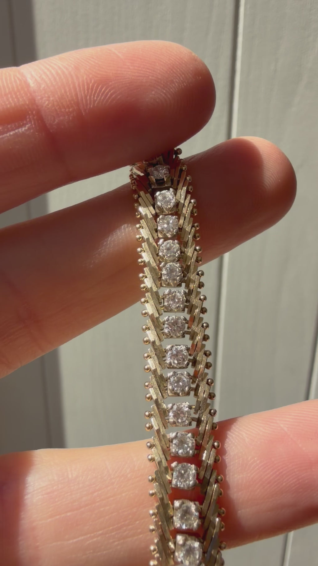 chevron style 4.80tcw diamond tennis bracelet